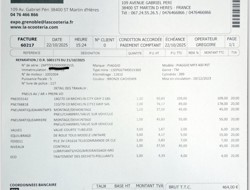 PIAGGIO MP3 400 RST SPORT