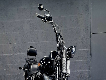 TRES BELLE HARLEY-DAVIDSON SOFTAIL SPRINGER 1584 CROSS BONES NOIR 