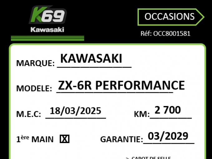 KAWASAKI ZX-6R 636 4