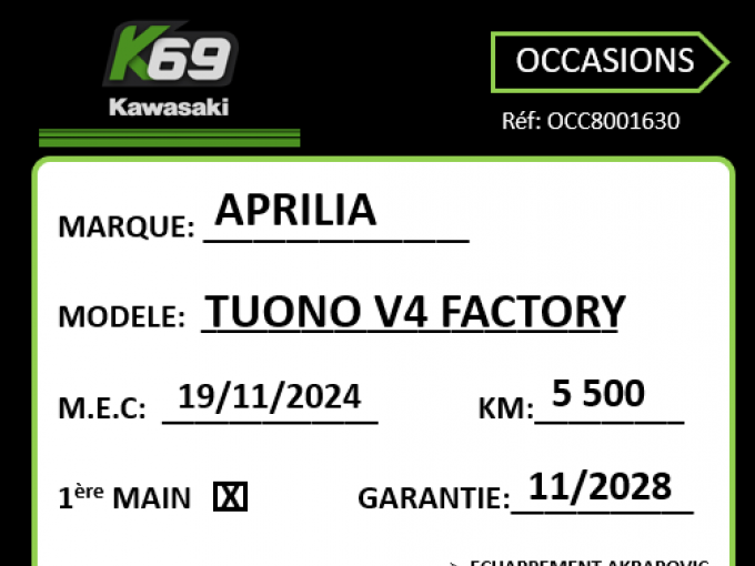 APRILIA TUONO 1100 V4 FACTORY 4