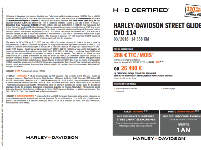 HARLEY-DAVIDSON TOURING STREET GLIDE 1868 CVO 4