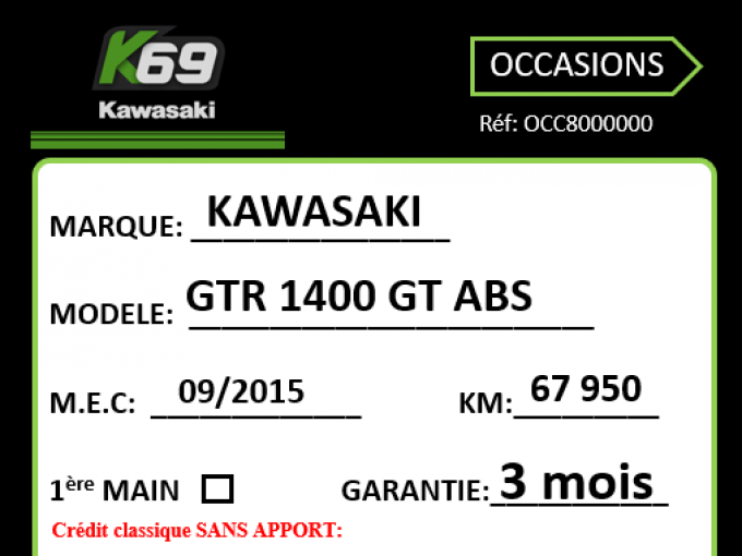 KAWASAKI GTR 1400 4