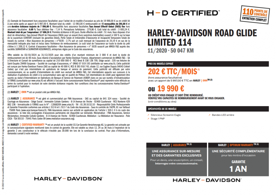 HARLEY-DAVIDSON TOURING ROAD GLIDE 1868 LIMITED 4