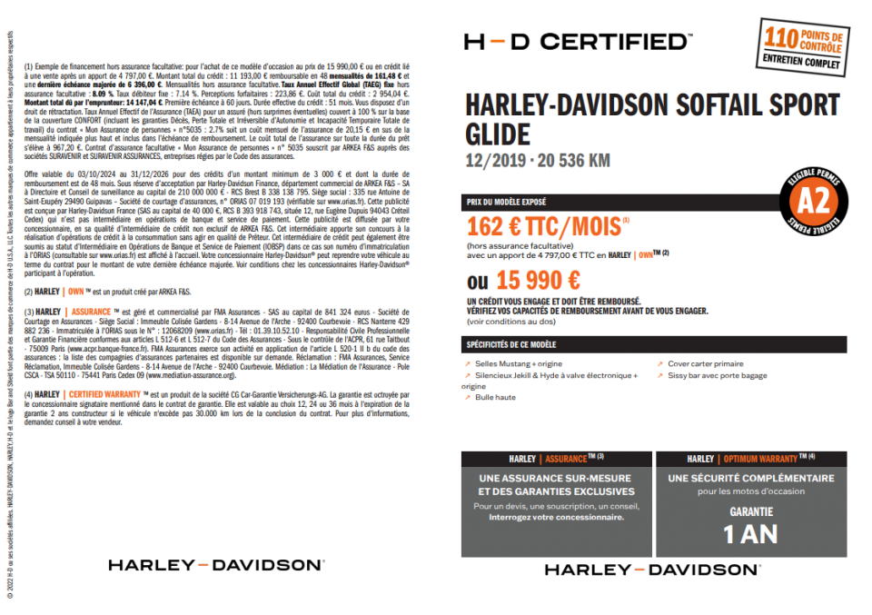 HARLEY-DAVIDSON SOFTAIL SPORT GLIDE 1745 4