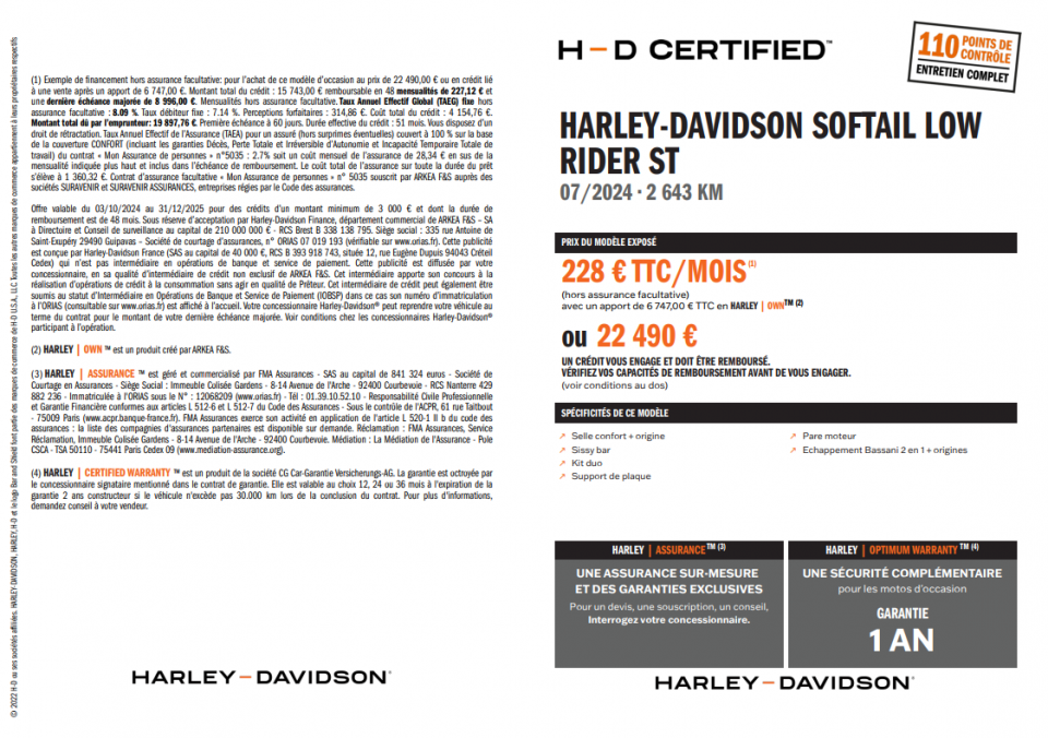 HARLEY-DAVIDSON SOFTAIL LOW RIDER 1923 ST 4