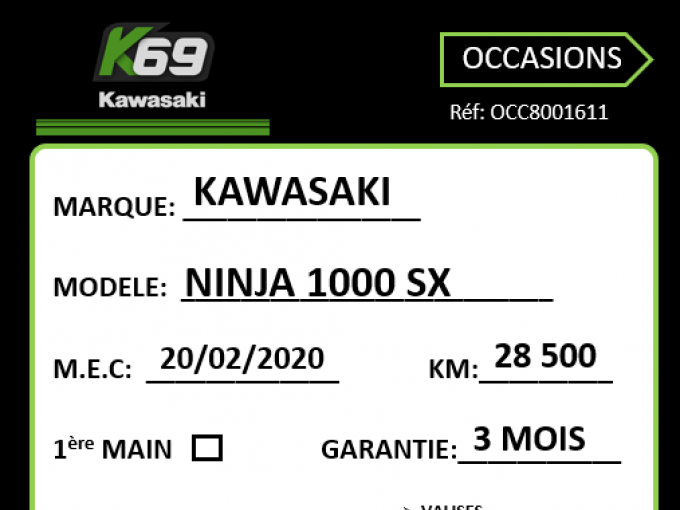 KAWASAKI NINJA 1000 SX 4