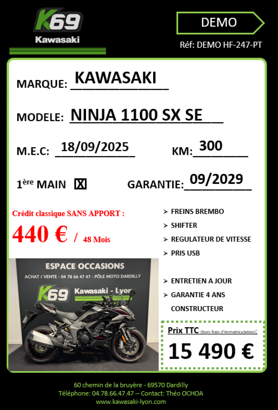 KAWASAKI NINJA 1000 SX 4