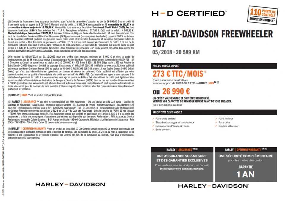 HARLEY-DAVIDSON TRIKE FREEWHEELER 1745 4