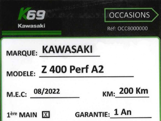 KAWASAKI Z 400 PERFORMANCE 4