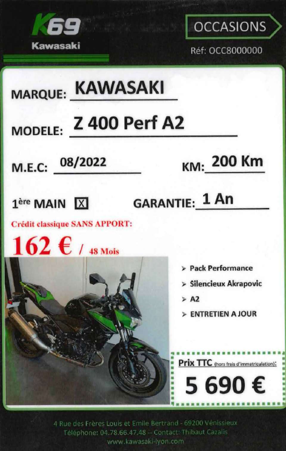 KAWASAKI Z 400 PERFORMANCE 4
