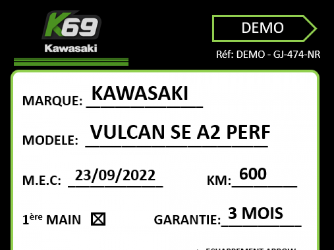 KAWASAKI VULCAN 650 S 4