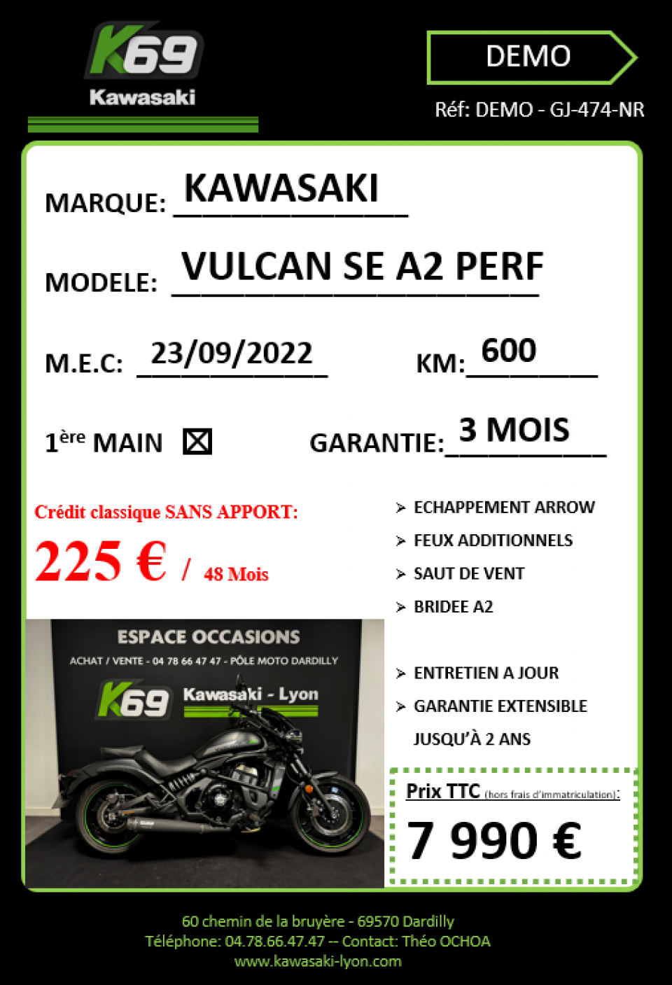 KAWASAKI VULCAN 650 S 4