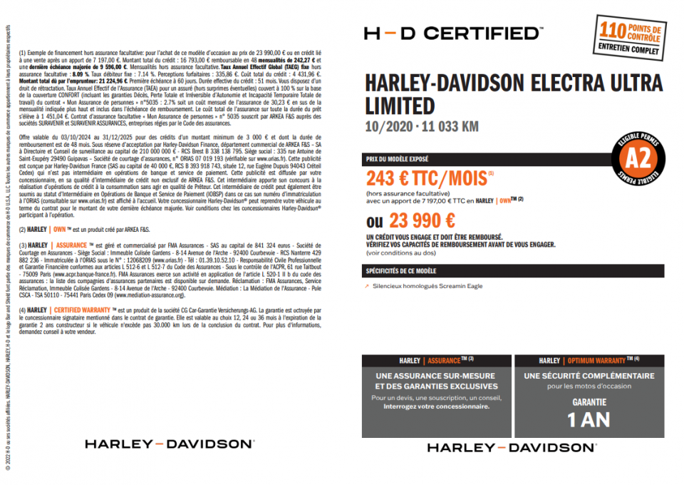 HARLEY-DAVIDSON TOURING ELECTRA GLIDE 1868 ULTRA LIMITED 4