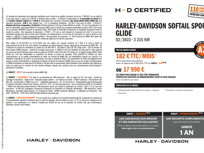 HARLEY-DAVIDSON SOFTAIL SPORT GLIDE 1745 4