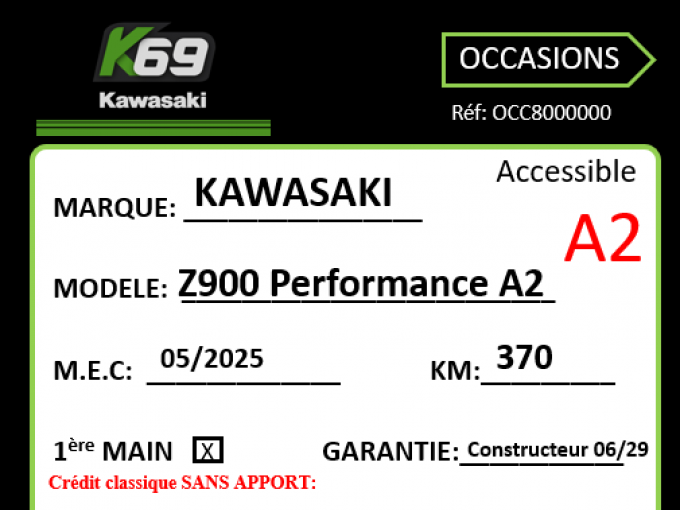 KAWASAKI Z900 70KW A2 4