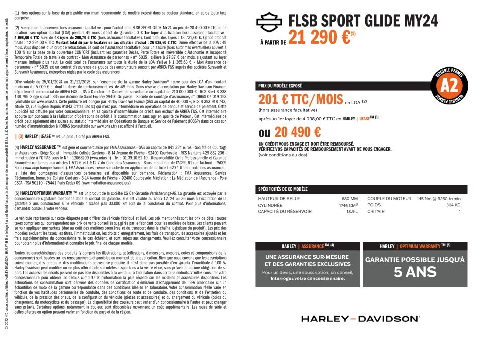 HARLEY-DAVIDSON SOFTAIL SPORT GLIDE 1745 4