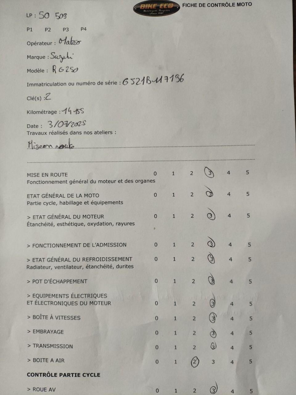 SUZUKI RG GAMMA 250 4