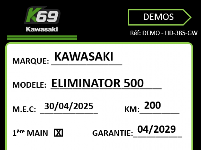 KAWASAKI Eliminator 500 4