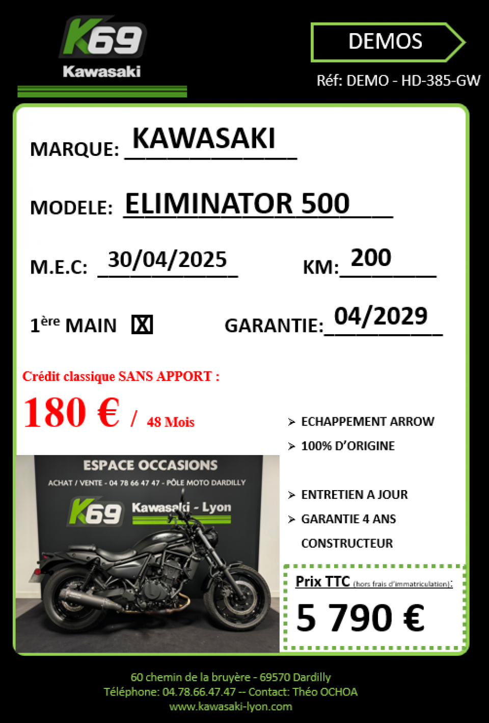 KAWASAKI Eliminator 500 4