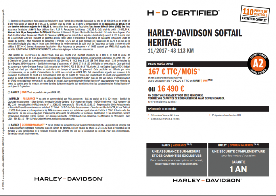 HARLEY-DAVIDSON SOFTAIL HERITAGE 1745 CLASSIC 4