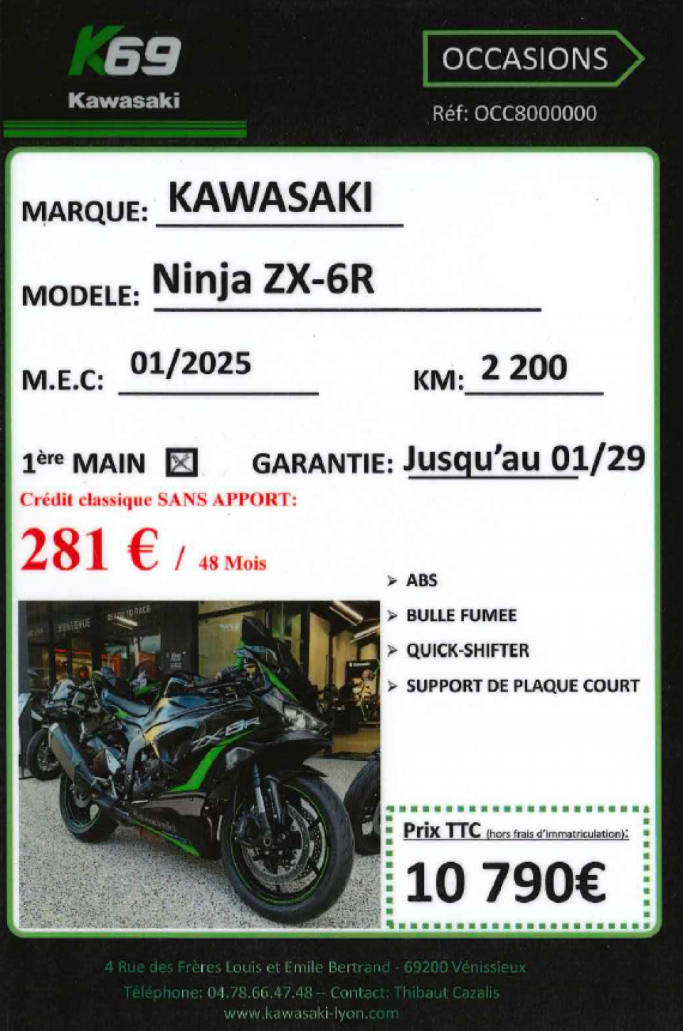 KAWASAKI ZX-6R 636 4