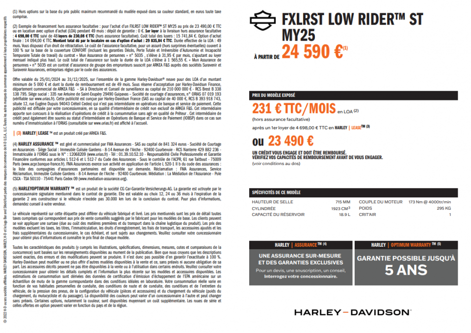 HARLEY-DAVIDSON SOFTAIL LOW RIDER 1923 ST 4