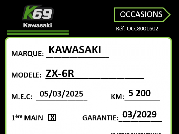 KAWASAKI ZX-6R 636 4