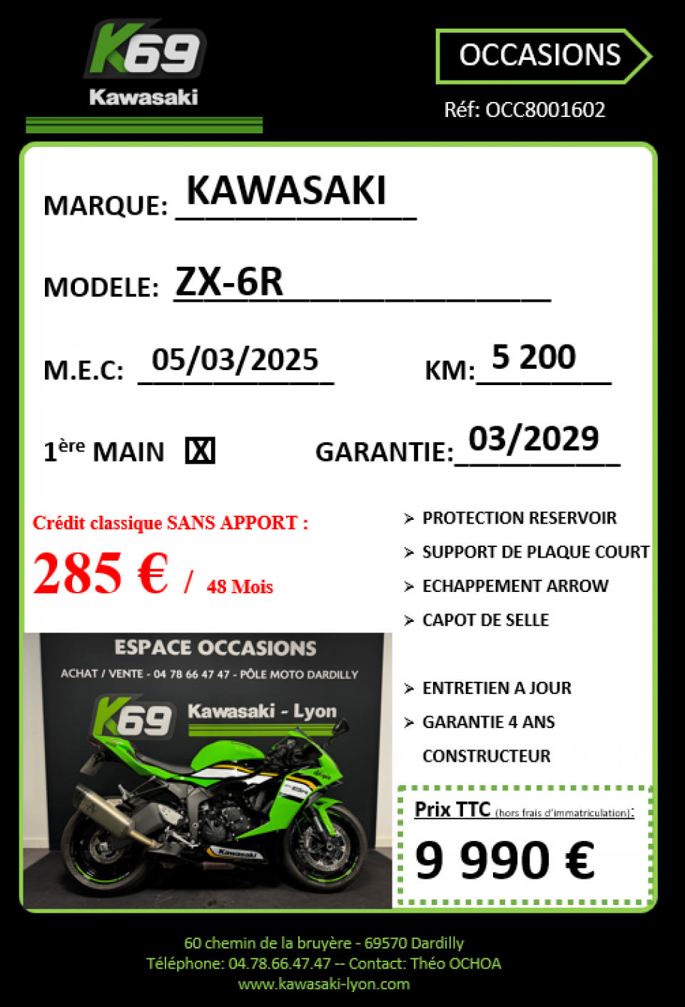 KAWASAKI ZX-6R 636 4