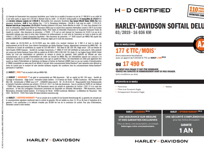 HARLEY-DAVIDSON SOFTAIL DELUXE 1745 4