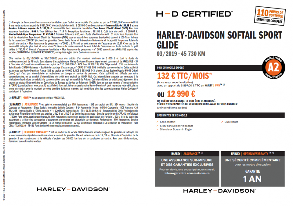 HARLEY-DAVIDSON SOFTAIL SPORT GLIDE 1745 4