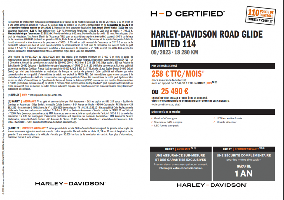 HARLEY-DAVIDSON TOURING ROAD GLIDE 1868 LIMITED 4