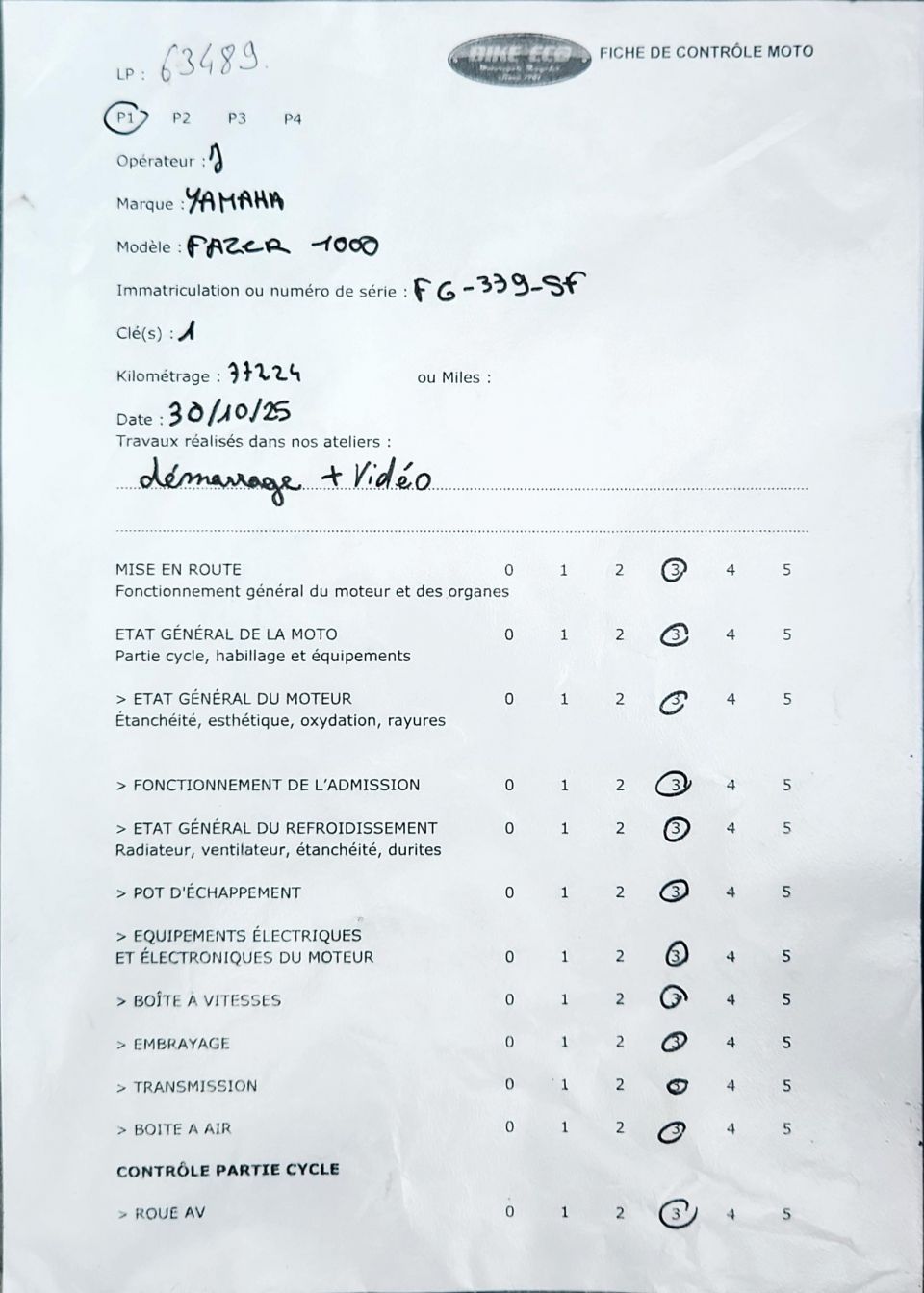 YAMAHA FZS FAZER 1000 4