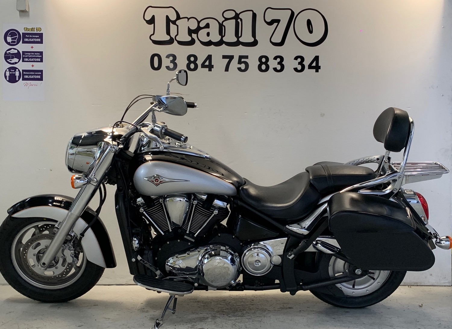 KAWASAKI VN 2000 2006 2000 cm3 | moto custom | 3 024 km | Noir | 70000 ...