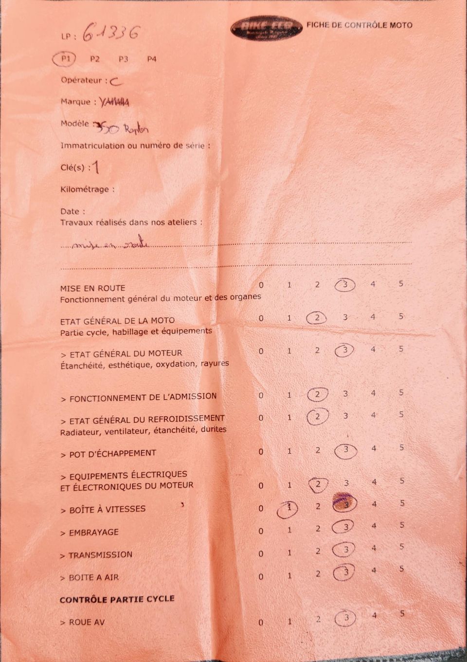 YAMAHA YFZ 350 RAPTOR 4