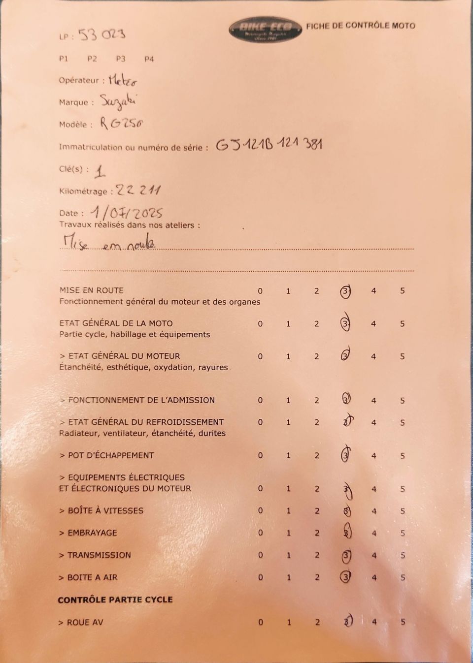 SUZUKI RG GAMMA 250 4